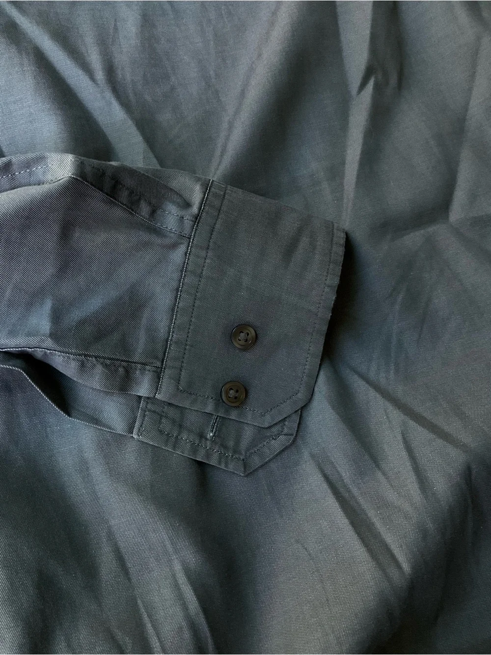Banana Republic Men's Slim Fit Button Dark Gray Blur Dress Shirt Medium